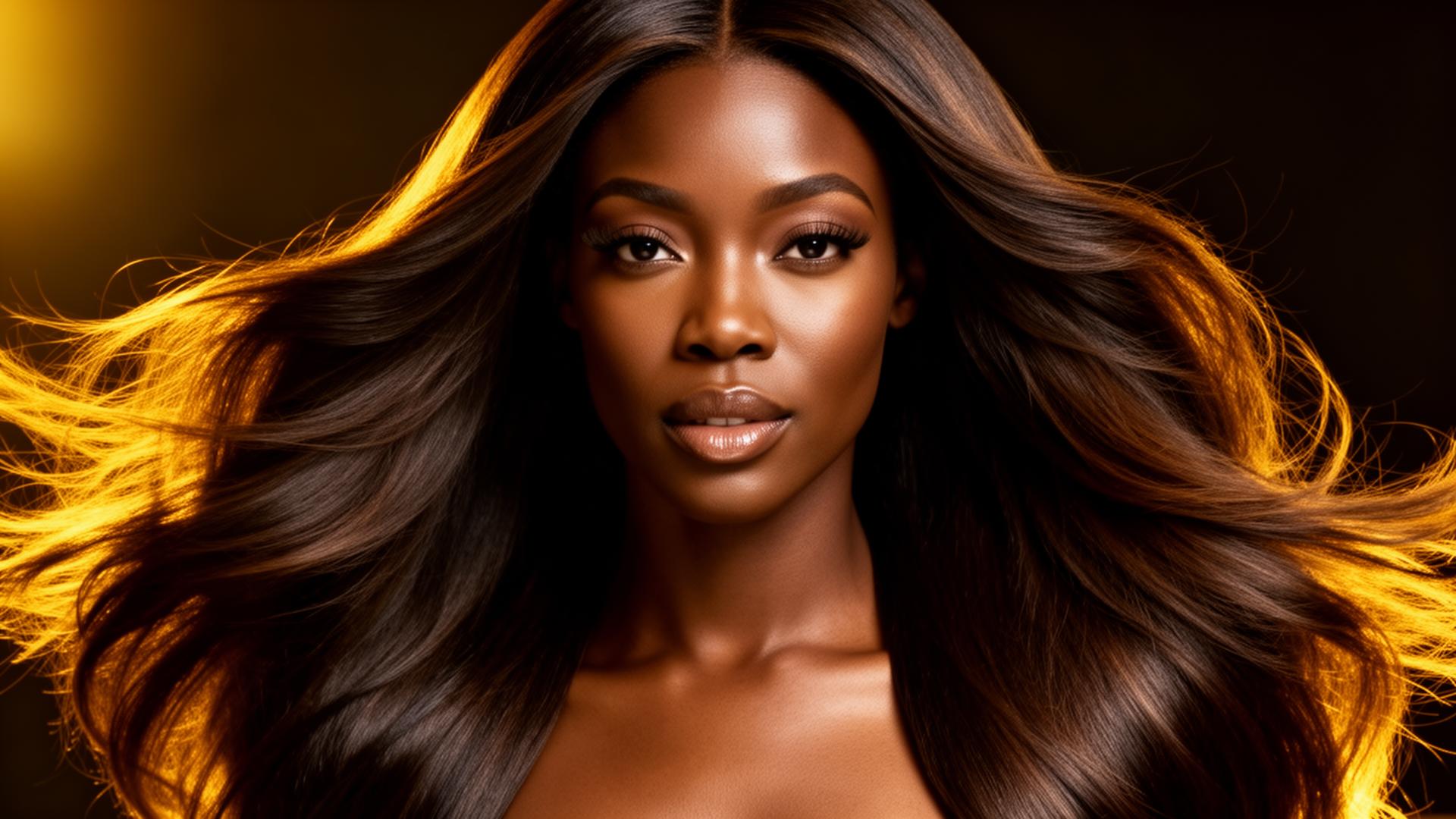 Model wearing premium Crowned by Shontaz hair